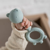 Nattou - Silicone Bear Rattle - Green