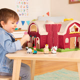 Battat- Grande ferme rouge & figurines