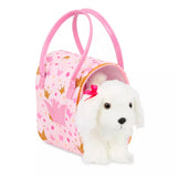 Pucci Pups - Sac rose imprimé de couronnes avec chiot