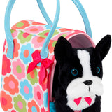 Pucci Pups - Sac tendance fleuri avec chiot Boston Terrier