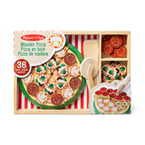 Melissa & Doug - Aliments en bois - Ensemble de jeu Pizza