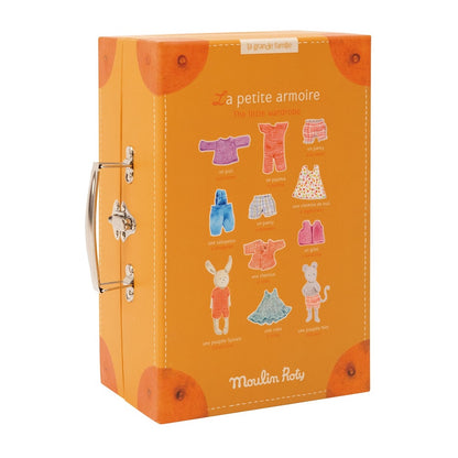 Moulin Roty - Grande Famille Petit garde-robe dans une mallette