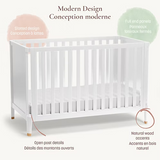 Little Seeds - Aster 4-in-1 Convertible Bassinet - White