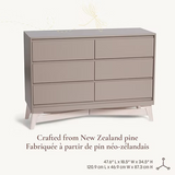 Little Seeds - 6-Drawer Dresser - Pala - Taupe