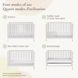 Little Seeds - Aster 4-in-1 Convertible Bassinet - White