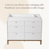 Little Seeds - Changing Table Topper - Aster/Laurel - White