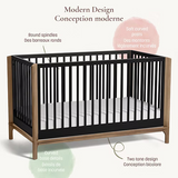 Little Seeds - Bassinette convertible 4-en-1 - Laurel - Noir