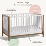 Little Seeds - Bassinette convertible 4-en-1 - Laurel - Blanc