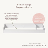 Little Seeds - Changing Table Topper - Aster/Laurel - White