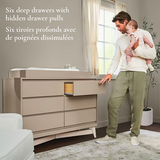 Little Seeds - 6-Drawer Dresser - Pala - Taupe