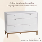 Little Seeds - Laurel 6-Drawer Dresser - White
