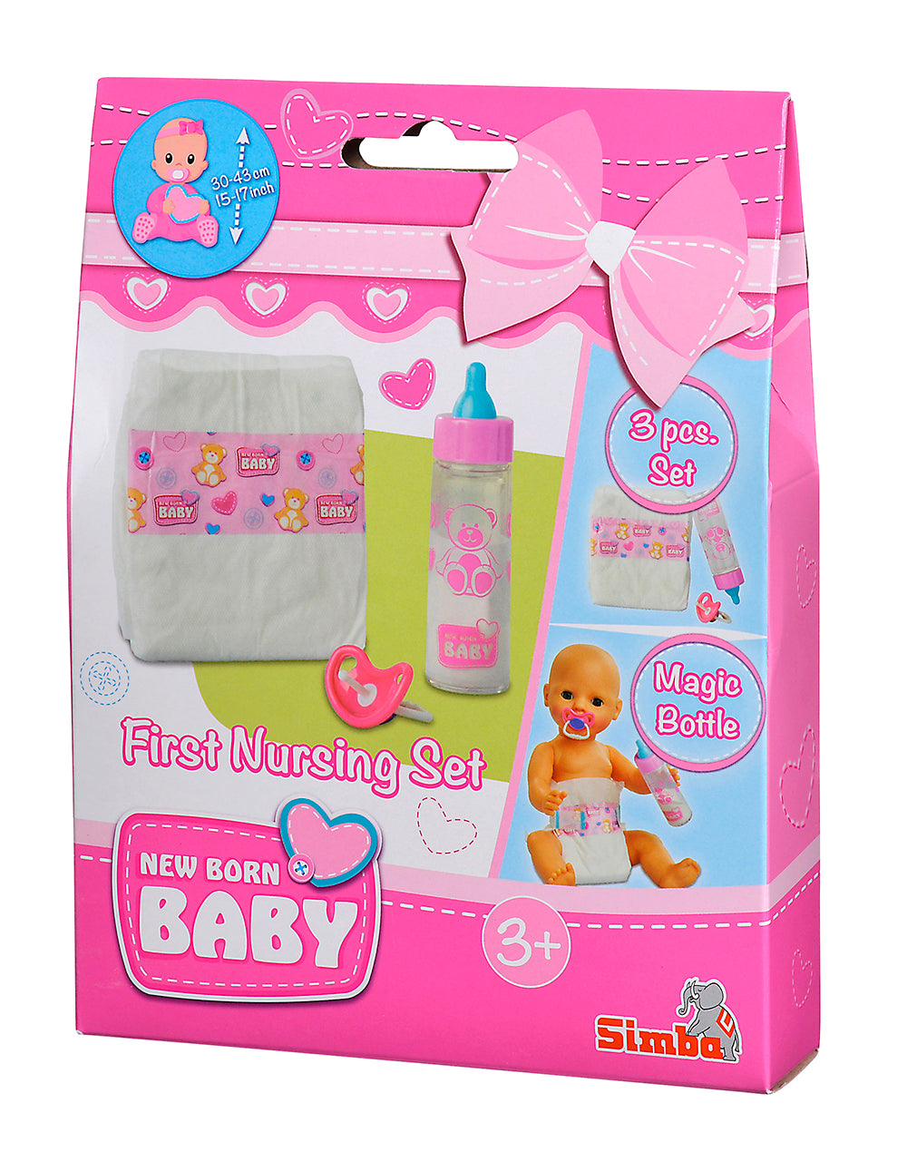 New Born Baby - Set diapers and bottle