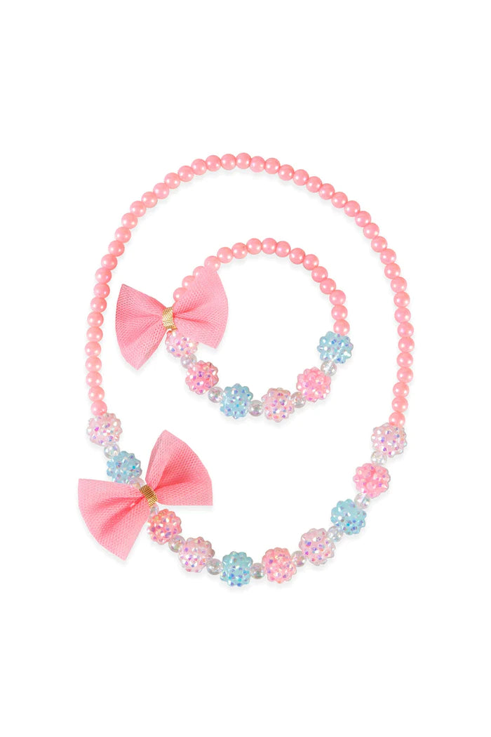 Ensemble de collier et de bracelet Pensons rose