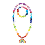 Great Pretenders - Ensemble de collier et de bracelet double arc-en-ciel (2 pcs)