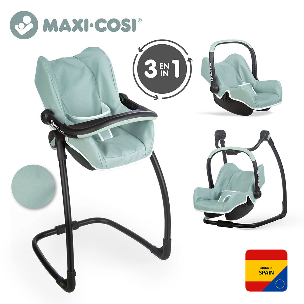 Smoby - Chaise haute et siège sauge Maxi-Cosi