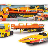 Majorette - Camion et bateau de course 41 cm