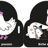 Auzou - Mon premier livre poussette en noir et blanc - Bébés animaux