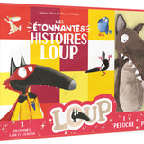 Auzou - Coffret peluche - Mes étonnantes histoires Loup
