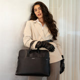 Lambert - Le Malorie - Mallette 3-en-1 en cuir vegan - Noir