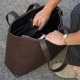 Lambert - Le Danyka - Sac fourre-tout en cuir vegan - Espresso