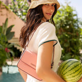 Lambert - Le Amelie - Sac à main 2-en-1 en cuir vegan - Sorbet