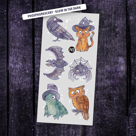 Tatouages temporaires - Les animaux discrets de la nuit