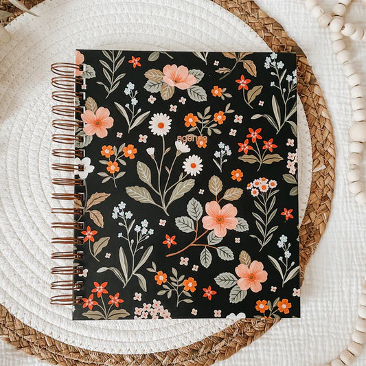 Agenda non daté | 12 mois - Floral nocturne