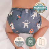 La Petite Ourse - Couche lavable double - Élastique Large - Astronaute
