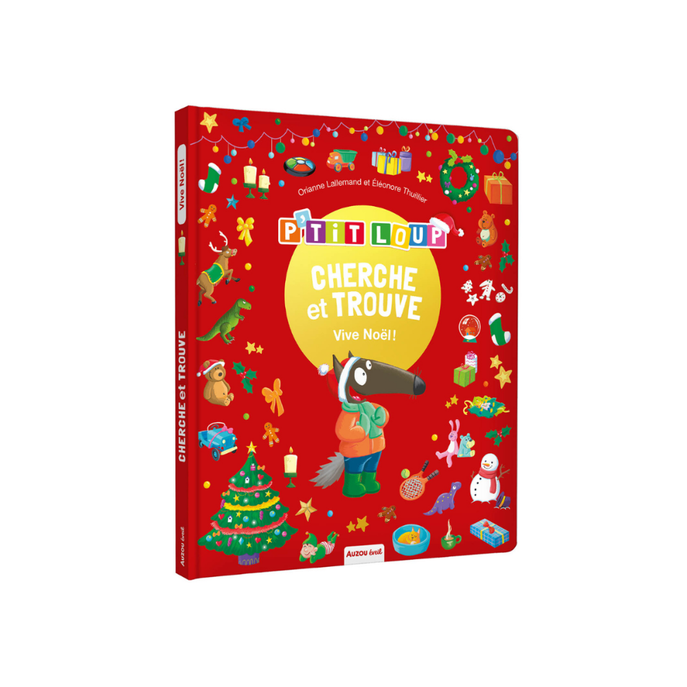 Livre Cherche et trouve P'tit Loup sous la thématique de noël . 