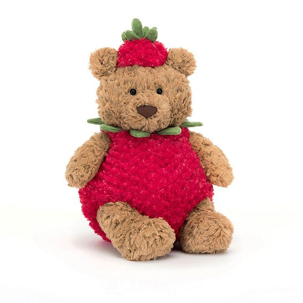 Bartholomew Strawberry Bear Soft Toy | Jellycat | Grenier des Petits