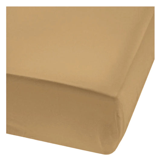 Perlimpinpin - Bamboo fitted sheet - Plain - Honey