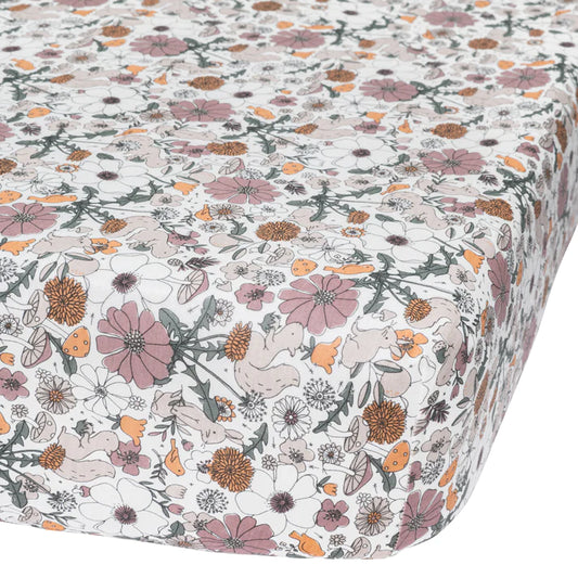 Perlimpinpin - Bamboo fitted sheet - Jardin Floral