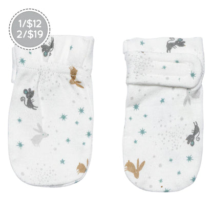 Perlimpinpin - Mitaines nouveau-né en Bambou - Souris