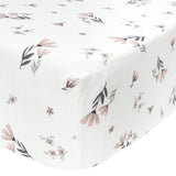 Perlimpinpin - Drap contour en bambou - Aquarelle Fleurs