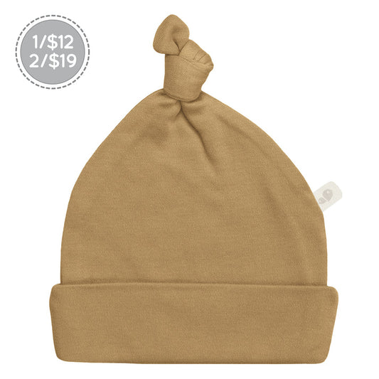 Perlimpinpin - Bamboo knotted hat - Plain - Honey