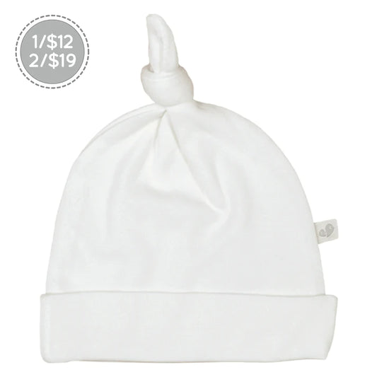 Perlimpinpin - Bamboo knotted hat - Plain - Ivory