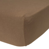 Perlimpinpin - Drap contour UNI en bambou - Moka