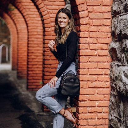 Le Charlie - Sac à main 3-en-1 en cuir vegan noir