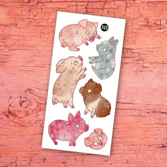 Pico - Temporary tattoos - Pigs on the farm