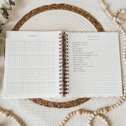 Agenda non daté | 12 mois - Floral nocturne