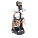 Un chariot de ménage avec un aspirateur réaliste pour imiter papa ou maman.