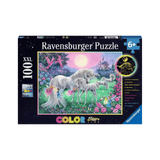 Ravensburger - Casse-tête - Licornes au clair de lune - Color star - 100pcs