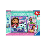 Ravensburger - Casse-tête - Gabby's Dollhouse - L'Heure de jouer avec Gabby - 3x49pcs