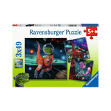Ravensburger - Casse-tête - Dinosaures dans l'espace - 3x49pcs