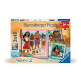 Ravensburger - Casse-tête - Moana 2 En route vers de nouvelles aventures - 3x49pcs