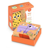 Djeco - 4 cubes en bois - Wild & Co