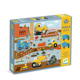 Djeco - Puzzle Géant - Le chantier 12pcs+5pcs
