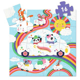 Djeco - Puzzle silhouette/Voiture nuage/16pcs