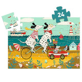 Djeco - Puzzle silhouette/Ollie,le dalmatien/24 pcs