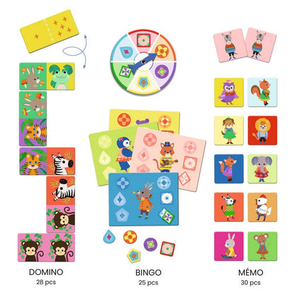 Djeco - Bingo Memo Domino - Les p'tits copains